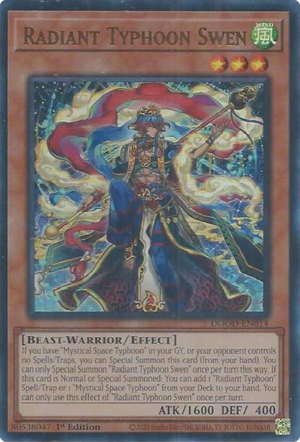Radiant Typhoon Swen (Ultra Rare) Doom of Dimensions Inglés/Español