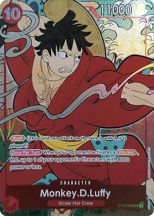 Monkey.D.Luffy English Version 1st Anniversary Set (SR) OPPR One Piece Promotion Cards Inglés