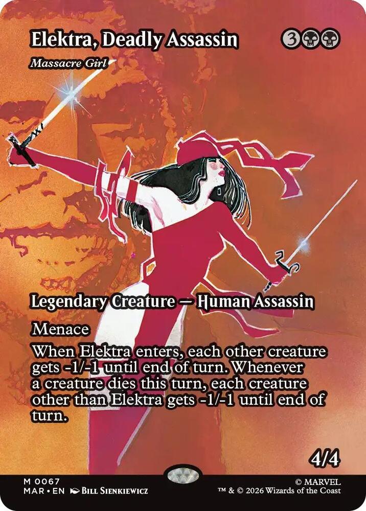 Elektra, Deadly Assassin - Massacre Girl (Borderless) - Marvel Universe Eternal-Legal (MAR)