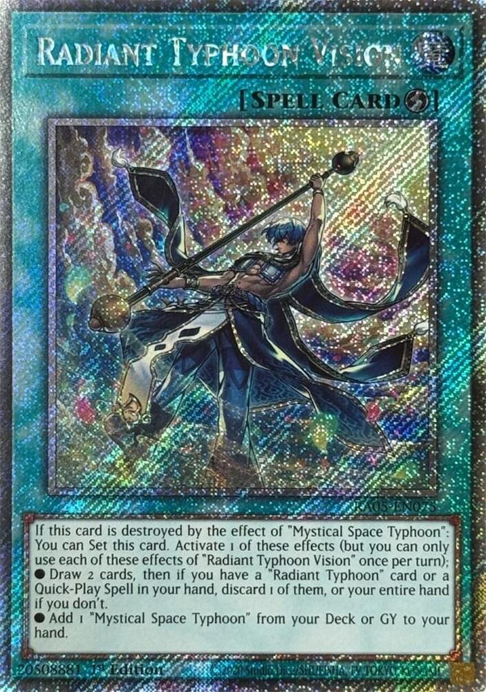 Radiant Typhoon Vision (Platinum Secret Rare) - Rarity Collection 5 (RA05)