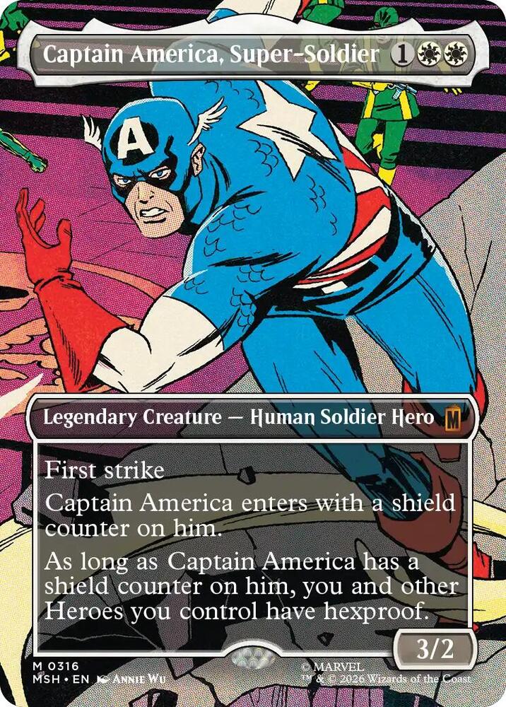 Captain America, Super-Soldier (Borderless) (0316) - Marvel Super Heroes (MSH)