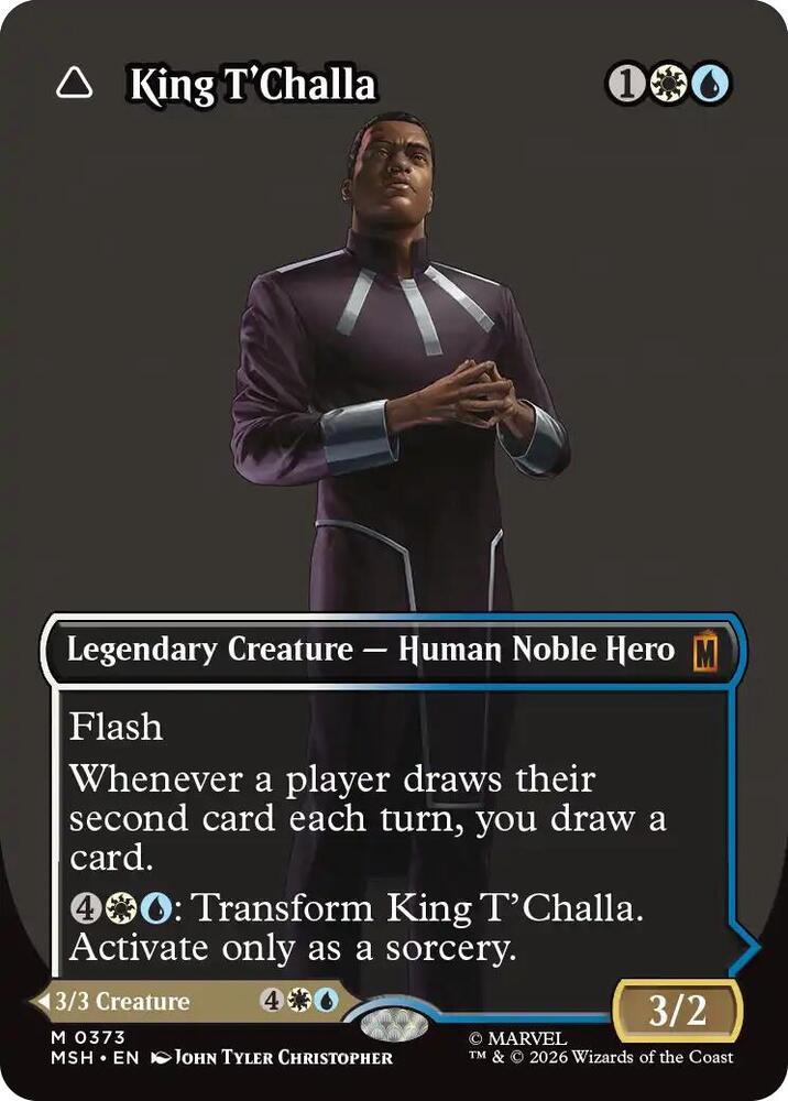 King T'Challa (Borderless) (0373) - Marvel Super Heroes (MSH)